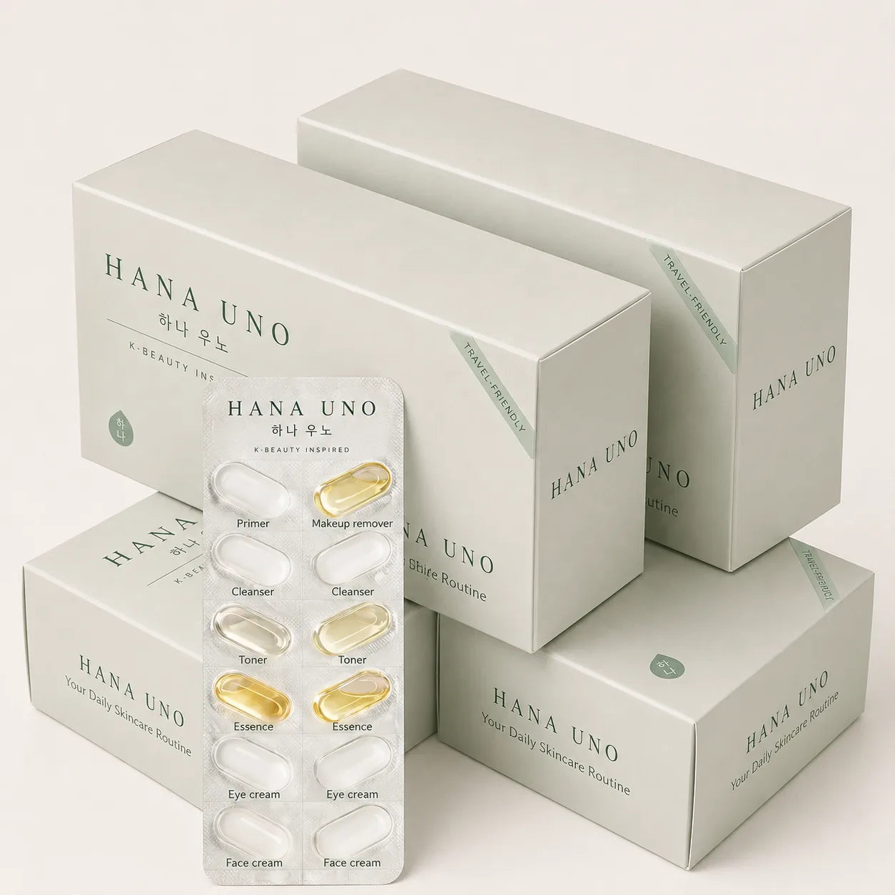 HANA UNO glass skin capsule essence ritual for smoother brighter looking skin