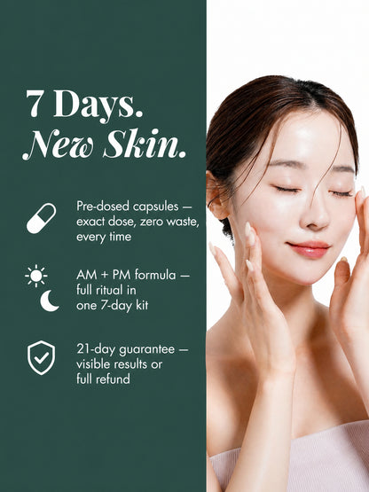 HANA · 7-Day Ritual Kit · Complete K-Beauty Capsule Routine