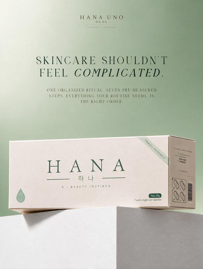 HANA · 7-Day Ritual Kit · Complete K-Beauty Capsule Routine